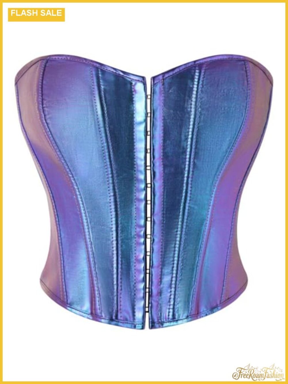 Strapless Overbust Corset Top Lace Up Waist Trainer Bustier